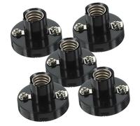 HEALSOPTHY 5pcs Screw Lamp Holders Light Bulb Socket Bases Alloy Mini Bulb Holders for Home Commercial Use Electrical Experiments Stable Performance