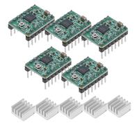 HEALSOPTHY 5pcs Stepper Motor Driver Module with Heat Sink Adjustable Protection for Printer Cnc Small Machines Compatible with Ender Plus and Printer Extruder