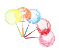 HEALSOPTHY 5pcs Telescopic Stainless Steel Catching Nets for Extendable Butterfly Dragonfly Insect and Fish Nets with Nylon Pole Portable Outdoor Biological Experiment Tool in Multiple Colors
