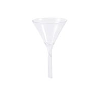HEALSOPTHY 5pcs Triangle Funnel Glassware Reusable Easy to Use White Glass Feeding Funnel for Chemistry Experiment
