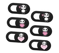 HEALSOPTHY 6 PCS Laptop Cover Slide Material Privacy Protection for Tablet Laptop and Desktop Webcam Cover with Cute Pink Panda Design Peep Security Barrier