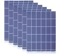 HEALSOPTHY 6 Sheets Blue Self-adhesive Miniature Solar Panel Stickers for Model Railroad Scenery and Roof Designs, Easy Application Renewable Energy Props for Urban Planning Model Accessories