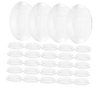 HEALSOPTHY 60Pcs Transparent Convex Lens for Physics Teaching Optical Lens for Experiments Acrylic Optically Polished Double Convex Lens for DIY Projects and Science