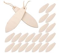 HEALSOPTHY 60pcs Unfinished Wooden Surfboard Cutouts, 5 Inch DIY Paintable Surfboard Shaped Wood Cutouts with Hemp Rope, Multipurpose Crafting for Sign Creation and Collage, for Hawaiian