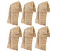 HEALSOPTHY 6pcs Artificial Straw Roofing Decoration Simulated Roof Thatch for Miniature Projects Beige Raffia Grass Easy to Install Realistic Appearance