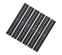 HEALSOPTHY 6pcs Black Aquarium Temperature Stickers Adhesive Color Changing Thermometer Labels for Fish Tank Temperature Monitoring Easy Installation Readable Indicators