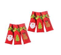 HEALSOPTHY 6pcs Christmas Wine Bottle Covers Set Plush Santa, Reindeer, and Christmas Tree Designs - Festive Wine Bottle Sleeves for Holiday Bags and Party Decor