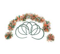 HEALSOPTHY 6pcs Colorful Pom Pom Headbands Soft Knitted Hair Accessories for Carnival Party Costume and Birthday Celebration Lightweight Non-slip Fit for Adults