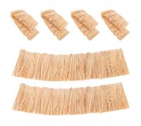 HEALSOPTHY 6Pcs DIY Miniature Thatch Roof Straw Sheets 3X20Cm Artificial Craft Grass for Micro Landscape Model House Dollhouse Accessories