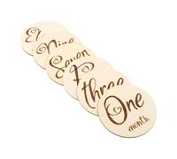 HEALSOPTHY 6pcs Double-Sided Cards Photo Props for Monthly Age Commemoration Newborn with Elegant Carved Design