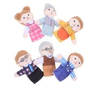 HEALSOPTHY 6pcs Family Hand Puppets Plush Finger Puppets for Storytelling Role Play Educational for Preschool Home School Theater Interactive Parent Engagement