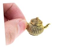 HEALSOPTHY 6pcs Miniature Tea Cup Set with Vintage Teapot for Dollhouse and Desktop Ornament Small Lightweight Decorative Mini Teapots for Home Gardening and Play House Display Random Color