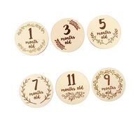 HEALSOPTHY 6pcs Monthly Cards Cards Double-Sided Boy Girl Photography Props for Newborn Months