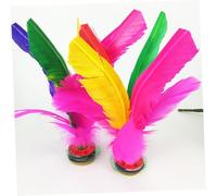 HEALSOPTHY 6Pcs Outdoor Chinese Jianzi Shuttlecocks Sports Lightweight Bright Colors for Foot-eye Coordination Exercise Suitable for Boys Random Color