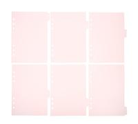 HEALSOPTHY 6pcs Pink Pp Binder Dividers for Notebooks with Detachable Tabs and Quick Reference Feature, A5 Size Page Markers Designed for 6-Ring Planner Notebooks and Books