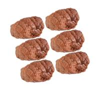 HEALSOPTHY 6Pcs Realistic Artificial Beef Block Model Food Kitchen Decoration Photography Prop Simulation Fake Meat for Restaurant Display