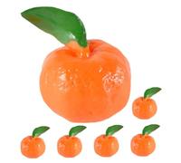 HEALSOPTHY 6pcs Realistic Orange Fruit Model PVC Simulated Fruit Props for Home Decor Film Photography Teaching Tools