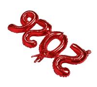 HEALSOPTHY 6Pcs Red Foil 2026 Number Balloons with Crown Design, 33.8X15.3Inch New Year Decorations Balloon Set for Year’S Eve Party Photography Props and Holiday Celebrations