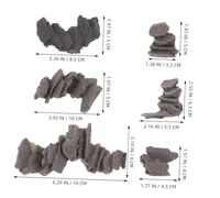 HEALSOPTHY 6pcs Sand Table Floor Tiles Decoration Fairy Garden Decorations Fairy Garden Supplies Micro Landscape Accessories Sculptures Miniature Cottage Stairs Resin Grey