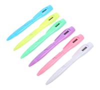 HEALSOPTHY 6pcs Time-tracking Pen with Built-in Timer for Exam Writing and Note-taking, Ballpoint Pen, Plastic, Fine Point