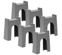 HEALSOPTHY 6pcs Train Bridge Supports Track Accessories for Lightweight Portable Railway Pillars Compatible with Wooden Train Systems Enhances Building Skills and Play