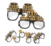 HEALSOPTHY 6Pcs Year Party Paper Glasses Frames Novelty Eyewear for Year S Eve Celebration Fun Photo Props Accessories