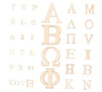 HEALSOPTHY 72Pcs Wooden Alphabet Letters DIY Craft Cutouts Unfinished Smooth Wood Discs for Painting Staining Scrapbooking Home Decor Educational