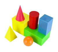 HEALSOPTHY 7pcs Geometric Model Educational Toys for Boys and and Cylinder Shapes for Learning Geometry and Volume for Home and Kindergarten Play