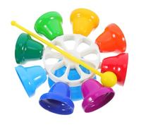 HEALSOPTHY 8-color Octave Hand Bell Lightweight Metal Musical Instrument Sound, Easy to Ring for School and Home Use, Suitable for Babies and Early Education