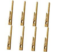 HEALSOPTHY 8Pcs Bamboo Test Tube Clamps Long Handle Safety Fixing Clips Laboratory Tube Clamps for Student Chemistry Experiments Reusable
