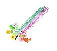 HEALSOPTHY 8pcs Hawaiian Pendant Beads Decorations Necklace for Hawaiian Hawaii Costume Accessories Tropical Luau Party Supplies Neck Pendant Themed Necklace Hawaii