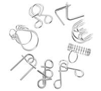 HEALSOPTHY 8pcs Metal Brain Teaser Puzzles for Disentanglement Logic to Enhance Cognitive Skills Concentration and Problem Solving Educational Brain Exercise Plaything