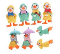 HEALSOPTHY 8pcs Mini Plastic Duck Ornaments Cute Garden Micro Landscape Decorations Lightweight Craft Accessories for Bonsai Aquarium DIY Educational