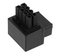 HEALSOPTHY 90 Degree Angled 8pin CPU Power Connector Adapter for Motherboard with Secure Fit and Tool Free Installation, Black Plastic and Alloy Material, for Computer Case and PC Management