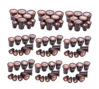 HEALSOPTHY 90pcs Japanese Miniature Dollhouse Coffee Cups Resin Latte Art Mugs with Heart Panda Cat Patterns Scaled Food Props for DIY Craft Kitchen Decoration Accessories
