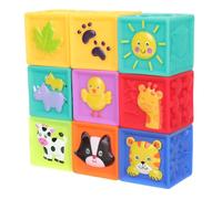 HEALSOPTHY 9pcs Soft Building Blocks Educational Set for Printed Patterns Safe Large for Easy Grasp Early Development and Sensory Learning Game