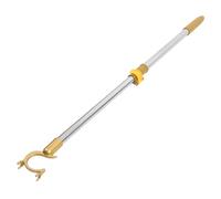 HEALSOPTHY Adjustable Telescopic Clothes Rail High Load Capacity Reach Closet Pole Rod for Hanging Clothes Metal Drying Rod with Hooks for Wardrobe Pull Down