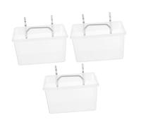 HEALSOPTHY Anti-static Peg Board Storage Organizer Thickened Transparent Small Square Bins with Brackets for Garage Nut and Bolt Sorting Compact Modular Wall-mounted Storage for Hardware