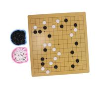 HEALSOPTHY Beginner Go Game Set Dual Sided Bear Cartoon Board Educational Strategy Chess Kit Travel Friendly Lightweight Portable for Developing Logical Thinking and Patience