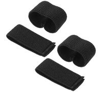 HEALSOPTHY Belt Loose Elastic 4pcs Loop Men Keepers, Black for Nylon Strap Retainer to Hold Tight Strapping Tape and Straps, Stable and Firm Hoops Hiking Camera Outdoor