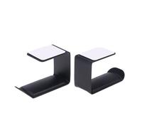 HEALSOPTHY Black Metal and Pu Headphone Hanger Wall Mount with Universal Compatibility and Space-saving Storage for Office and Cyber Cafe Use