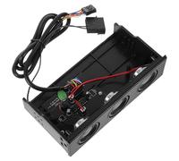 HEALSOPTHY Black Stereo Front Panel Computer Speakers Surround Sound Loudspeaker for PC Case Music Playback with Built-in Mic, Lower Resistance Desktop Audio Accessory