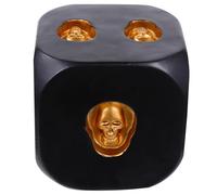 HEALSOPTHY Black Synthetic Resin Skull Dice for Festival and Desktop Layout, Unique Shape with High Ornamentation to Bring Fun and Create a Unique Atmosphere for Home Party Decorations