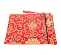 HEALSOPTHY Book Bag Storage Pouch Easy Cleaning and Hand-carry Feature Buddhist Scriptures Red Silk and Cloth for Books and Documents in Serene Buddhist Atmosphere