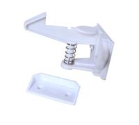 HEALSOPTHY Cabinet Locks and Adhesive Installation for Child Safety 5pcs Plastic White Equipped with Key with No Tools Required and Protecting Drawers and Cupboards for Kitchen Safety