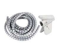 HEALSOPTHY Cable Management Flexible Adhesive 16mm with Spiral Organizer for Efficient Backing Lightweight Pe Cord Protector for and Tidy Cable Winder Wire under Office Desk