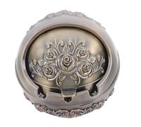 HEALSOPTHY Car Ashtray with Lid Stylish Copper round Ashtray with Lid to Keep Ashes Contained for Patio or Living Room Use for Smokers