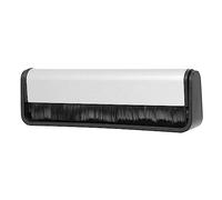 HEALSOPTHY Carbon Fiber Soft Bristle Brush Static Vinyl Record Cleaner Brush for CD Albums and Turntables Electrostatic Dissipating Cleaning Tool Black Silver