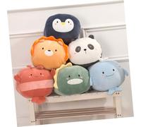 HEALSOPTHY Cartoon Multifunctional Hand Warmer Pillow Soft Throw Cushion for Sofa and Office Cozy Skin-friendly Sleeping and Back Support Cushion Cute Lion Design for Winter Comfort