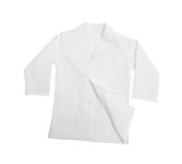 HEALSOPTHY Childs White Lab Coat for Long Sleeve Breathable Stitching Educational Science Costume for Boys Pretend Play Halloween Role Play Dress Up